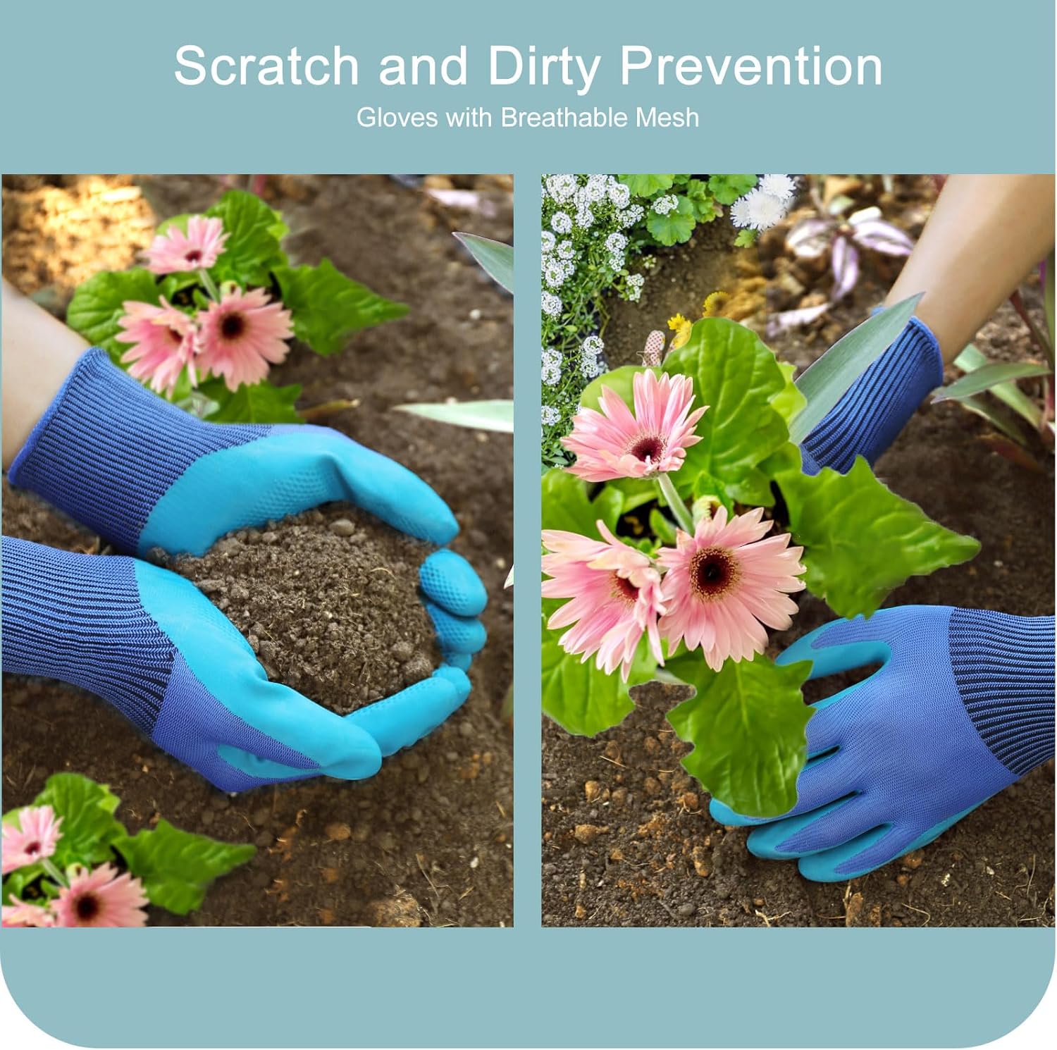 Kynup Gartenwerkzeug-Set, 7 Stück Garten Hand Werkzeuge, Rost-Sicht Gartenarbeit Set mit dauerhafter Aufbewahrungstasche, Ergonomischer Anti-Rutsch-Griff, ideale Gartengeschenke für Frauen und Männer