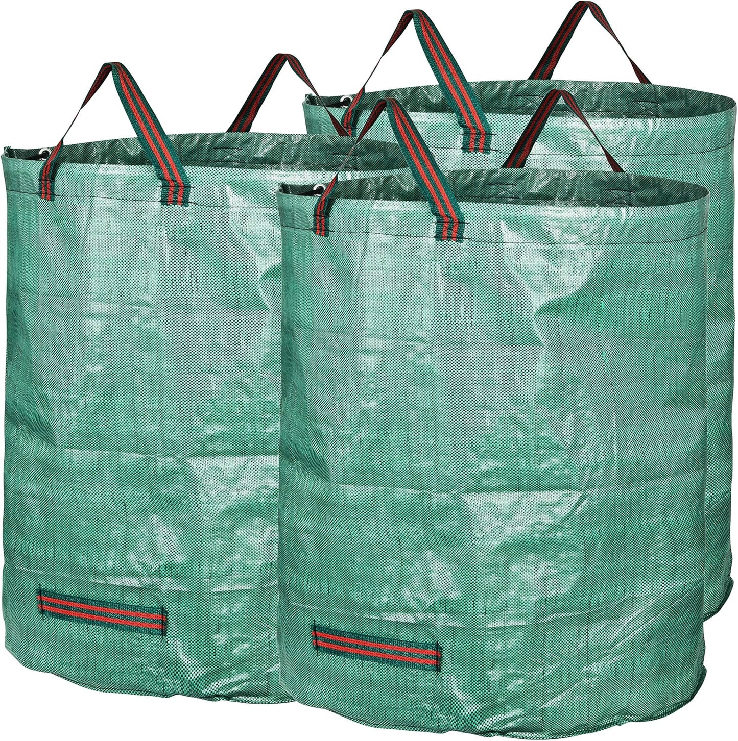 GardenMate 3X 272l Gartensack Laubsack Gartenabfallsack stabil - Gartensäcke für Gartenabfälle - Laubsäcke Rasenschnitt - Grünschnittsäcke faltbar, groß, robust aus Polypropylen-Gewebe 150GSM